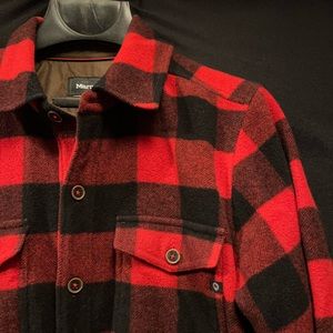 MARMOT Buffalo Plaid Flannel Jacket Medium Slim Fit